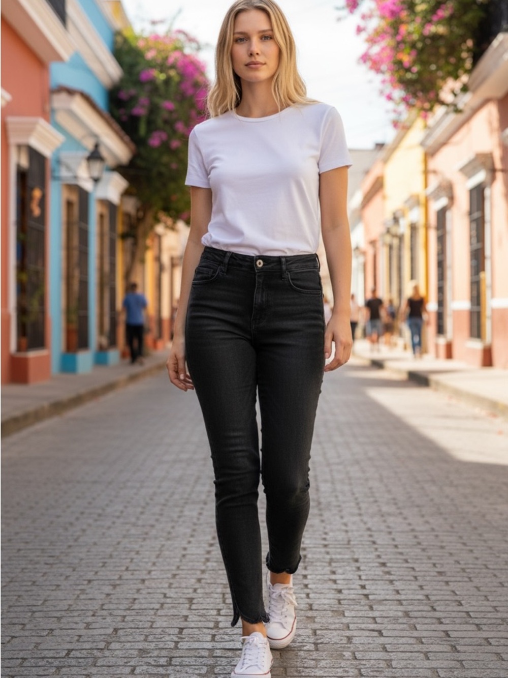 Rachel Comey High Rise Scallop Hem Jeans in Black Size 4